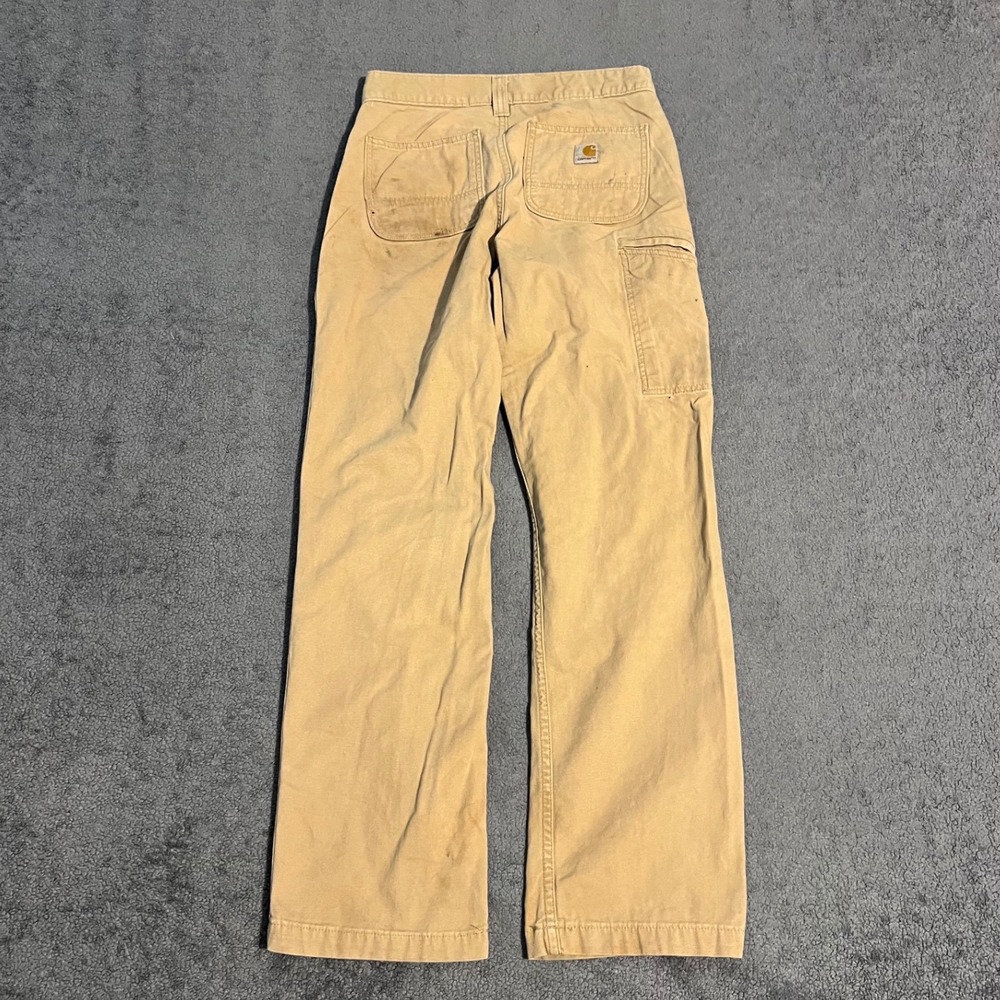 Carhartt Mens Relaxed Fit Canvas Work Pants Tan Size 30x32 workwear